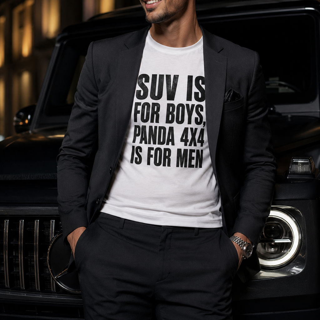 T-shirt SUV IS FOR BOYS, PANDA 4X4 IS FOR MEN