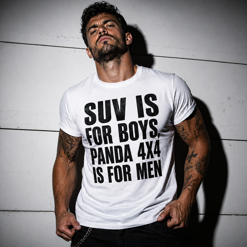 T-shirt SUV IS FOR BOYS, PANDA 4X4 IS FOR MEN
